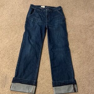 Pilcro Relaxed Jeans with Cuffed Hem